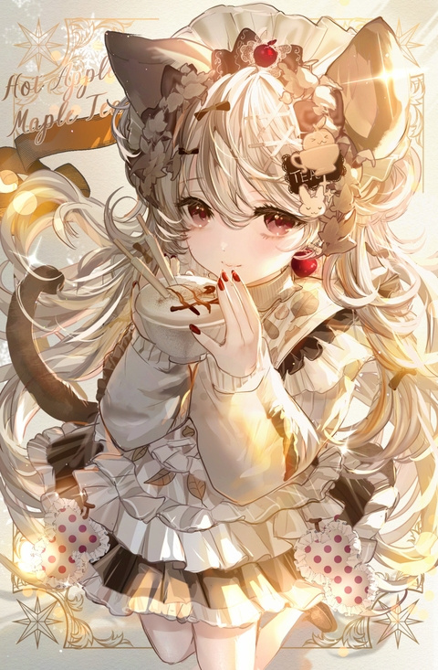 冬のあったかメープル＆アップルティーの妖精☕🍎