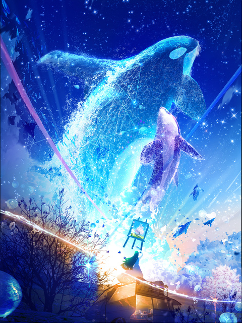 シャチ 座舞い上がる