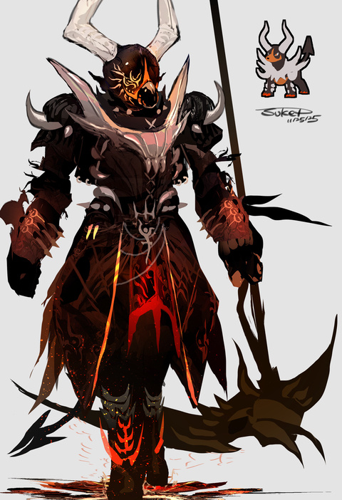 メガヘルガーモチーフの騎士