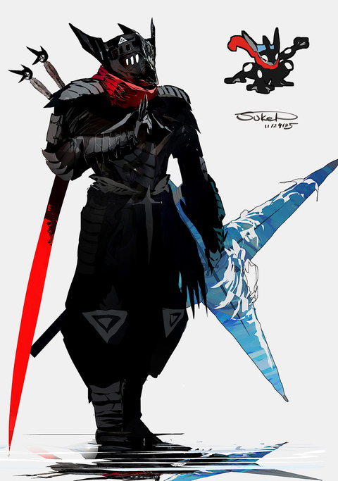 ゲッコウガモチーフの騎士（色違い）