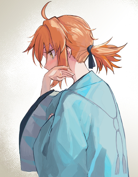 本物の前で新選組コスはちょっと恥ずかしいやつ